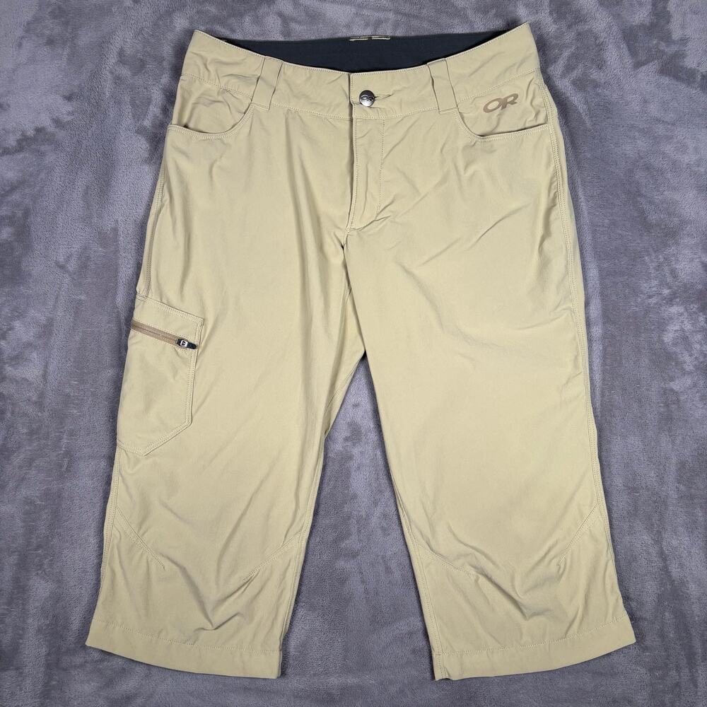 Outdoor Research Ferrosi Capri Pants Women’s Size 6 Tan Stretch Hiking Travel